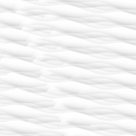 abstract pattern seamless. white texture. wave wavy modern geometric white background. interior design wall 3d  vector illustrationのイラスト素材
