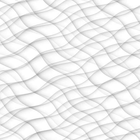 abstract pattern seamless. white texture. wave wavy modern geometric white background. interior design wall 3d  vector illustrationのイラスト素材