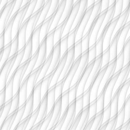 abstract pattern seamless. white texture. wave wavy modern geometric white background. interior design wall 3d  vector illustrationのイラスト素材