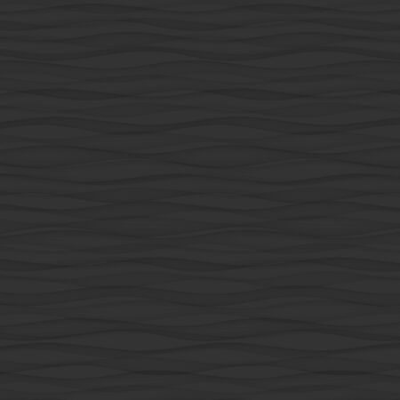 Black texture. abstract pattern seamless. wave wavy modern geometric backgroundinterior wall 3d design vector illustrationのイラスト素材