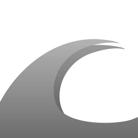 Abstract background of summer in black and white, curve, gradation 078のイラスト素材