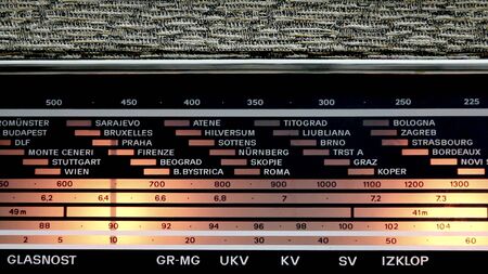 vintage east european radio tuningの写真素材