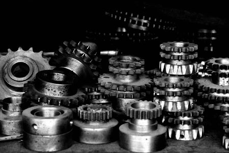 rusty old used metal gears