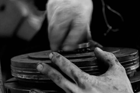 dirty hands - mechanics at workの写真素材