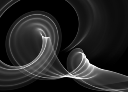 abstract white smoke over black background with copyspace.の写真素材