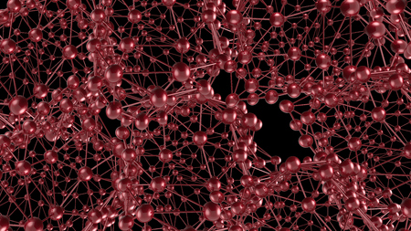 Molecular geometric chaos abstract structure. Science technology network connection hi-tech...