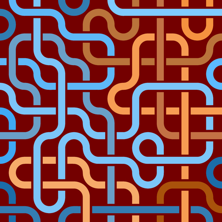 Pipeline grid. Abstract geometric design of tubes. industrial background. Architectural metal...