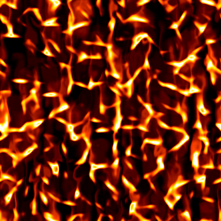 Blaze fire flame texture background. High-resolution seamless polygonal round geometry cell grid...