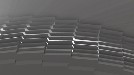 Abstract modern futuristic Architecture in shape of round tube tunnel With volume light. 3d Render Illustration backgroundの写真素材