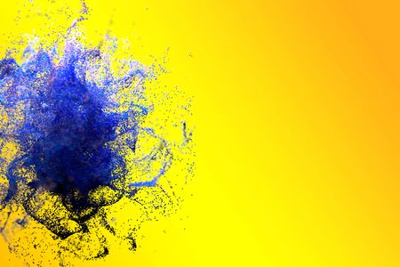 Blue and orange glowing cloud computing with particles.の写真素材