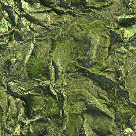 Aerial view from air plane of mountains seamless texture background. 3d illustration.の写真素材