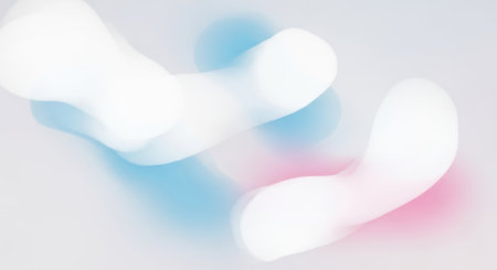 Experience the delicate dance of light and color with this abstract image featuring soft pastel hues and fluid shapes evoking tranquility and beauty.の素材