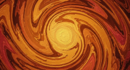 A mesmerizing abstract pattern with a central bright core and radiating warm colors.の素材
