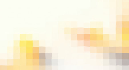 A pixelated abstract composition with soft hues of yellow and white.の素材