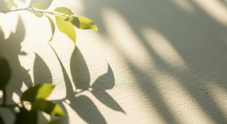 Gentle sunlight illuminates vibrant green foliage and creates a beautiful play of light and shadow.の素材