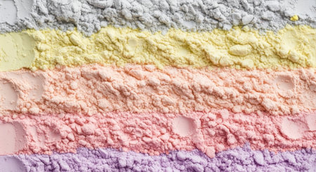 Soft, powdery textures in a beautiful array of pastel colors create a visually appealing composition.の素材