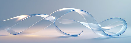 Abstract blue wavy background. 3d rendering, 3d illustration.の素材
