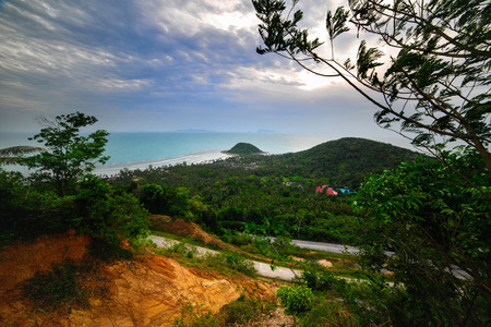 sea views from top of mountainの写真素材