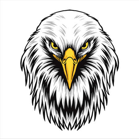 design illustration eagl headのイラスト素材