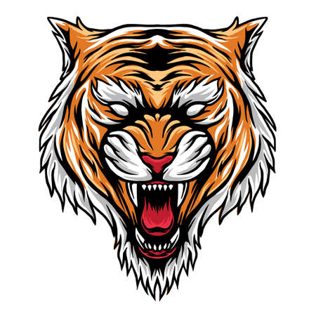 design illustration vector head tigerのイラスト素材