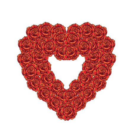 flowers in the form of love,のイラスト素材