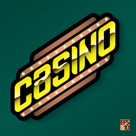 Casino golden emblem or logoのイラスト素材