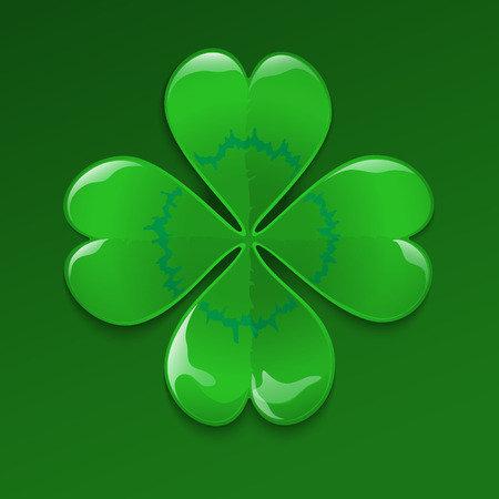 Clover for luck, four-leavedのイラスト素材