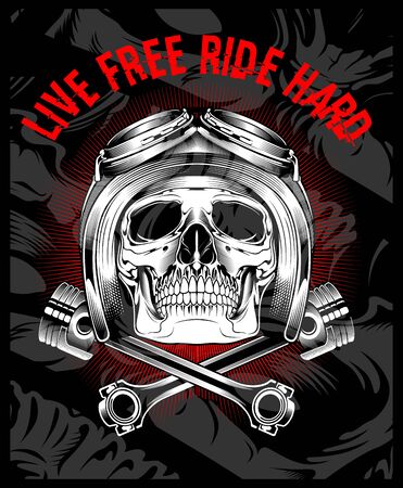 skull helmet vectorのイラスト素材