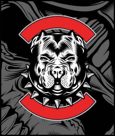 Mean Bulldog Mascot Illustrationのイラスト素材