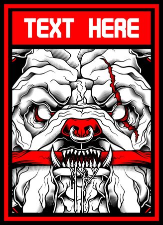 animal spooky hand drawing -vectorのイラスト素材