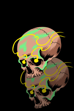 Skull vector illustrationのイラスト素材