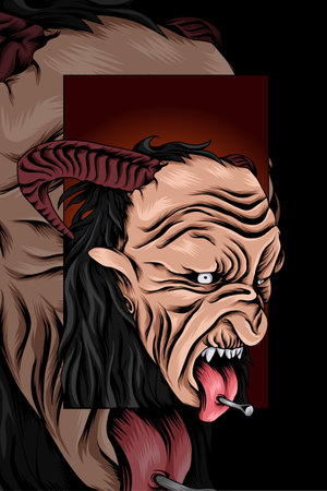 Devil vector illustrationのイラスト素材