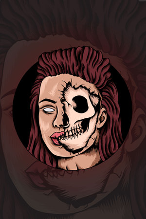 Hole human head vector illustrationのイラスト素材