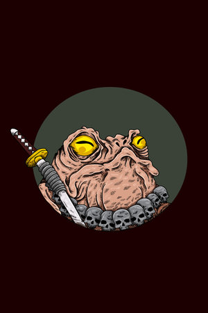 Frog head vector illustrationのイラスト素材