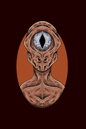 Monster eye vector illustrationのイラスト素材