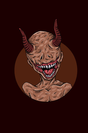 Monster mouth vector illustrationのイラスト素材