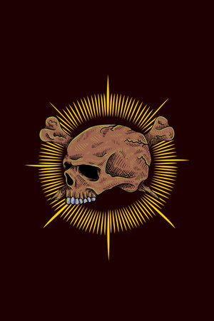 Head skull vector illustrationのイラスト素材