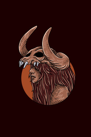Monster mask vector illustrationのイラスト素材