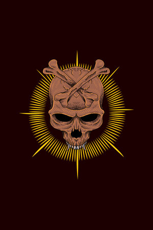 Head skull vector illustrationのイラスト素材
