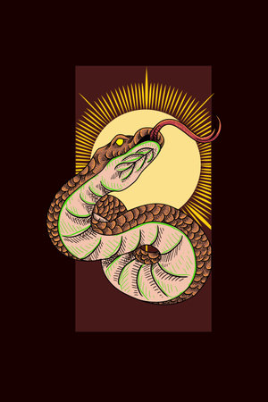 Snake vector illustrationのイラスト素材