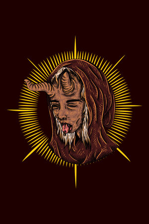 Devil girl vector illustrationのイラスト素材