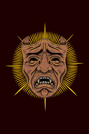 Human mask vector illustrationのイラスト素材
