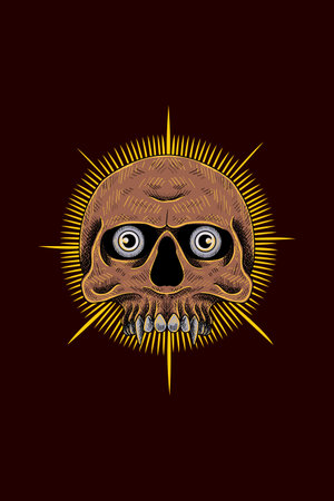 Human head skull vector illustrationのイラスト素材
