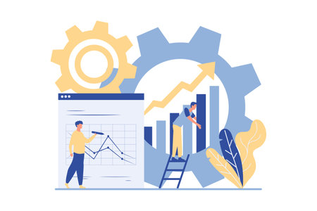 Business Presentation Flat Design Illustrationのイラスト素材