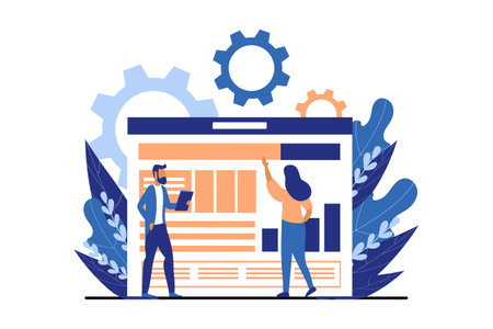 Business Presentation Flat Design Illustrationのイラスト素材