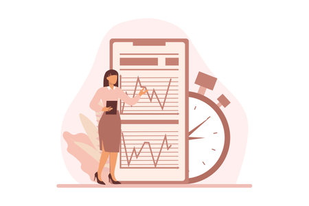 Business Presentation Flat Design Illustrationのイラスト素材