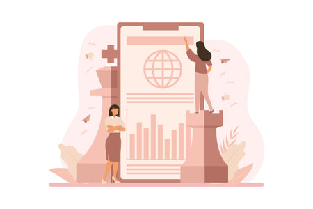 Business Presentation Flat Design Illustrationのイラスト素材