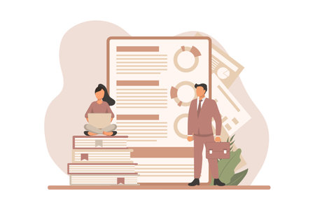 Business Planning Flat Design Illustrationのイラスト素材
