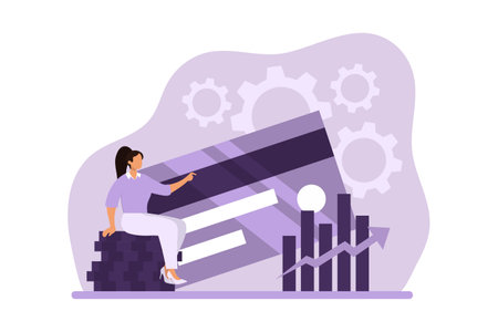 Business Presentation Flat Design Illustrationのイラスト素材