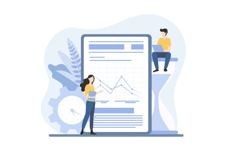 Business Presentation Flat Design Illustrationのイラスト素材